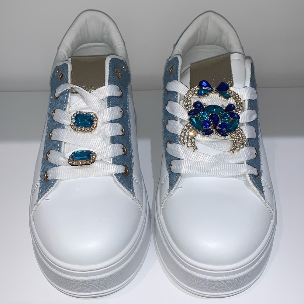 DENIM GEM STONE SNEAKERS
